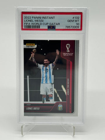 2022 Panini Instant Lionel Messi Fifa World Cup Qatar #132 PSA 10