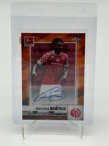 2020-21 Topps Chrome Bundesliga Jean-Paul Boetius Auto /25 Orange