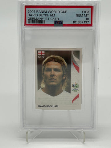 2006 Panini World Cup David Beckham Germany Sticker PSA 10