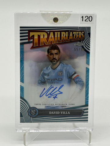 2024 Topps Chrome Mania David Villa Trailblazers Auto /99 #TA-DV