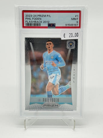 2023-24 Panini Prizm P/L Phil Foden Flashback 2012 PSA 9