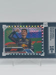 2023 Topps Chrome Formula One Max Verstappen Checker Flag Refractor #180 SGC 10