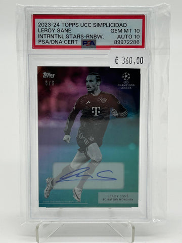 2023-24 Topps UCC Simplicidad Leroy Sane PSA 10 Auto 10