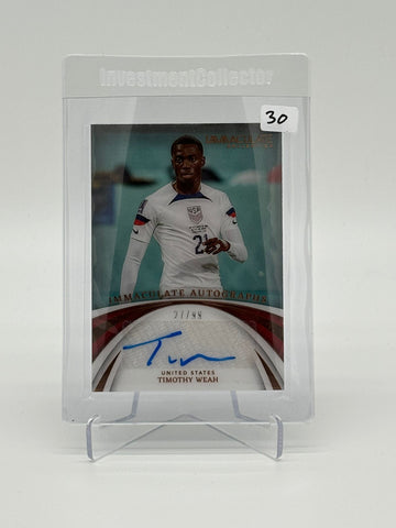 2022-23 Panini Immaculate Collection - Timothy Weah Auto /99