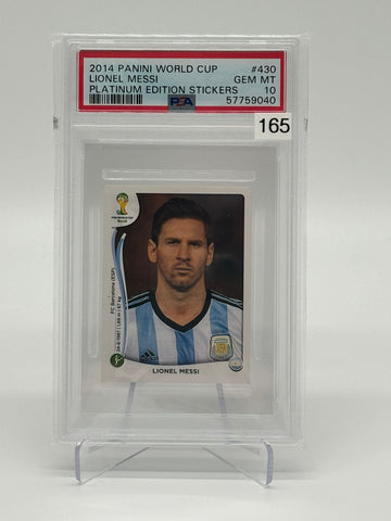 2014 Panini World Cup - Lionel Messi Platinum Edition Stickers PSA10