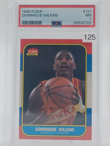 1986 Fleer - Dominique Wilkins PSA7