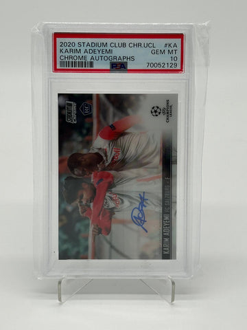 2020 Topps Stadium Club Chrome Karim Adeyemi RC Auto PSA 10