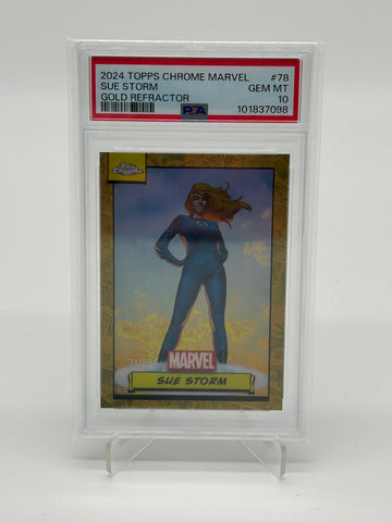 2024 Topps Chrome Marvel Sue Storm Gold Refractor /50 PSA 10