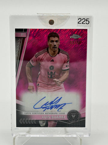 2024 Topps Chrome Mania Luis Suarez Auto Pink Wave /50 CA-SU