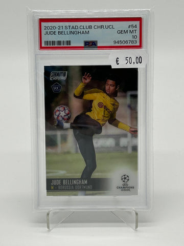 2020-21 Topps Stadium Club Chrome UCL Jude Bellingham RC PSA 10