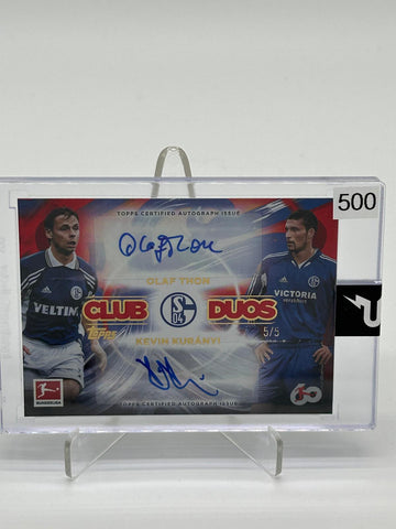 2023-24 Topps 60 Years Bundesliga Celebration - Olaf Thon & Kevin Kuranyi Club Duos Auto /5