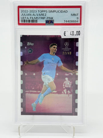 2022-23 Topps Simplicidad Julian Alvarez RC /49 PSA 9