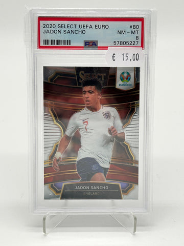 2020 Panini Select UEFA Euro Jadon Sancho PSA 8