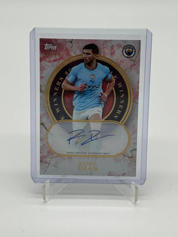 2023 Topps Manchester City Treble Winners Ruben Dias Auto /10